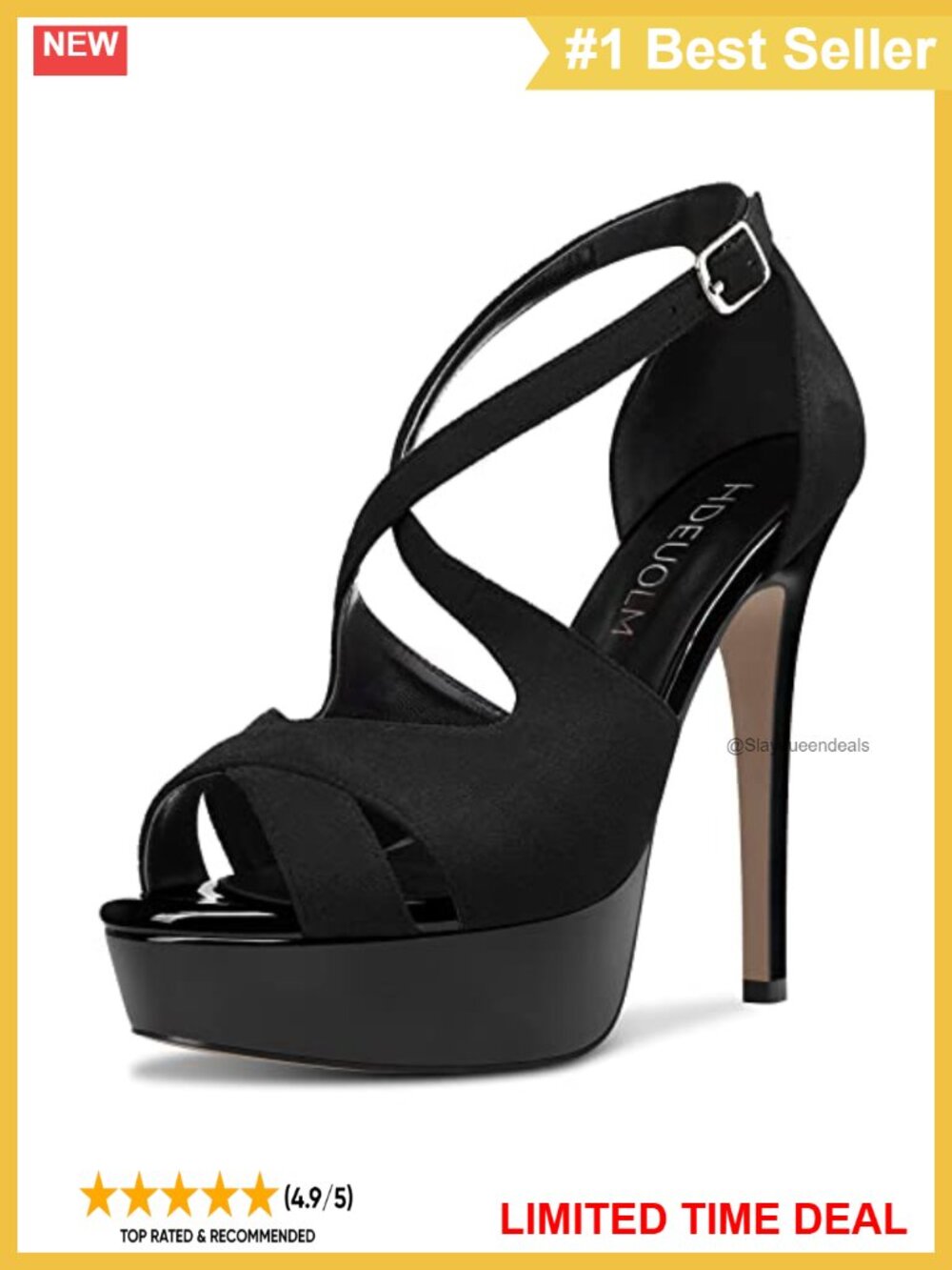 Women's Stiletto High Platform Peep Toe Ankle Strap Sandals Wedding Heels